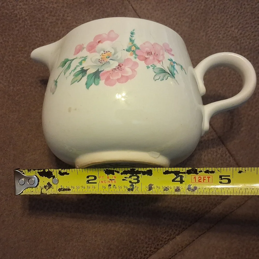 Rhythm Homer Laughlin Floral Cream Pitcher *damaged*